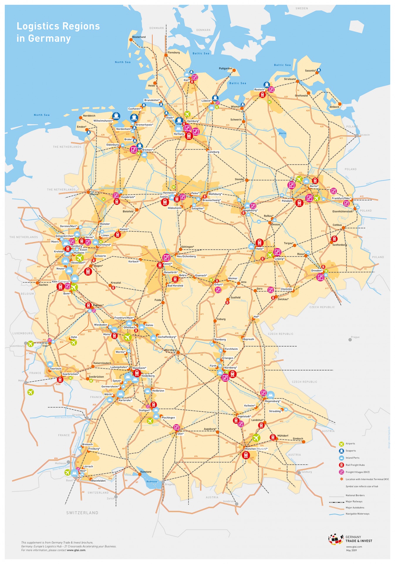 Plakat deutsche Verkehrswege - Typoly