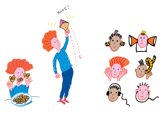 Illustrationen für Kinder "Hören" - Typoly
