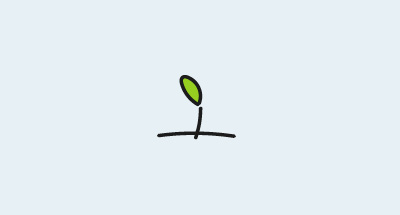 s Symbolbild für kleines Gestaltungspaket, ein einzelnes grünes Blatt